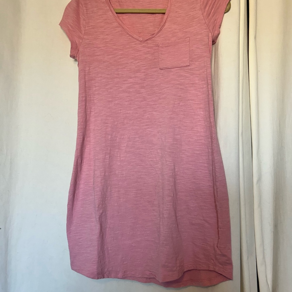 GAP Pink V-Neck Mini Dress with Pocket